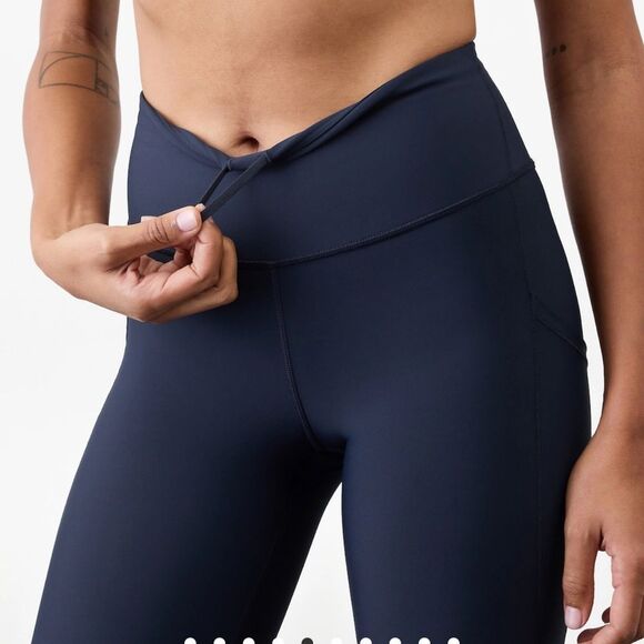 Athleta Interval Stash High Rise 7/8 Legging Blue Small Nwt - Picture 5 of 9